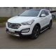 Защита передняя овальная короткая 75-42 мм ТСС для Hyundai Santa Fe 2012-2015
