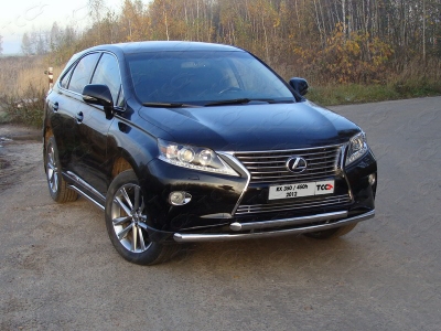 Защита передняя двойная 60-60 мм ТСС для Lexus RX-350 2012-2015