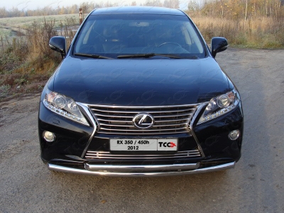 Защита передняя двойная 60-60 мм ТСС для Lexus RX-350 2012-2015