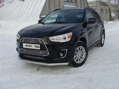 Накладка решётки радиатора верхняя 12 мм ТСС для Mitsubishi ASX 2013-2016