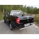 Защита заднего бампера овальная 120х60 мм с накладкой ТСС для Mitsubishi L200 2015-2019