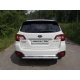 Защита заднего бампера овальная 75х42 мм ТСС для Subaru Outback 2015-2021