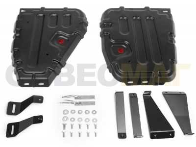 Защита топливного бака Автоброня, сталь 2 мм для Volkswagen Tiguan/Skoda Kodiaq 2016-2021