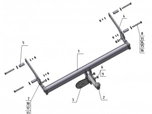 ТСУ Фаркоп Avtos на Renault Logan № RN 02